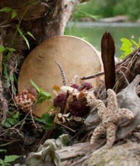 A hand drum and a sea star