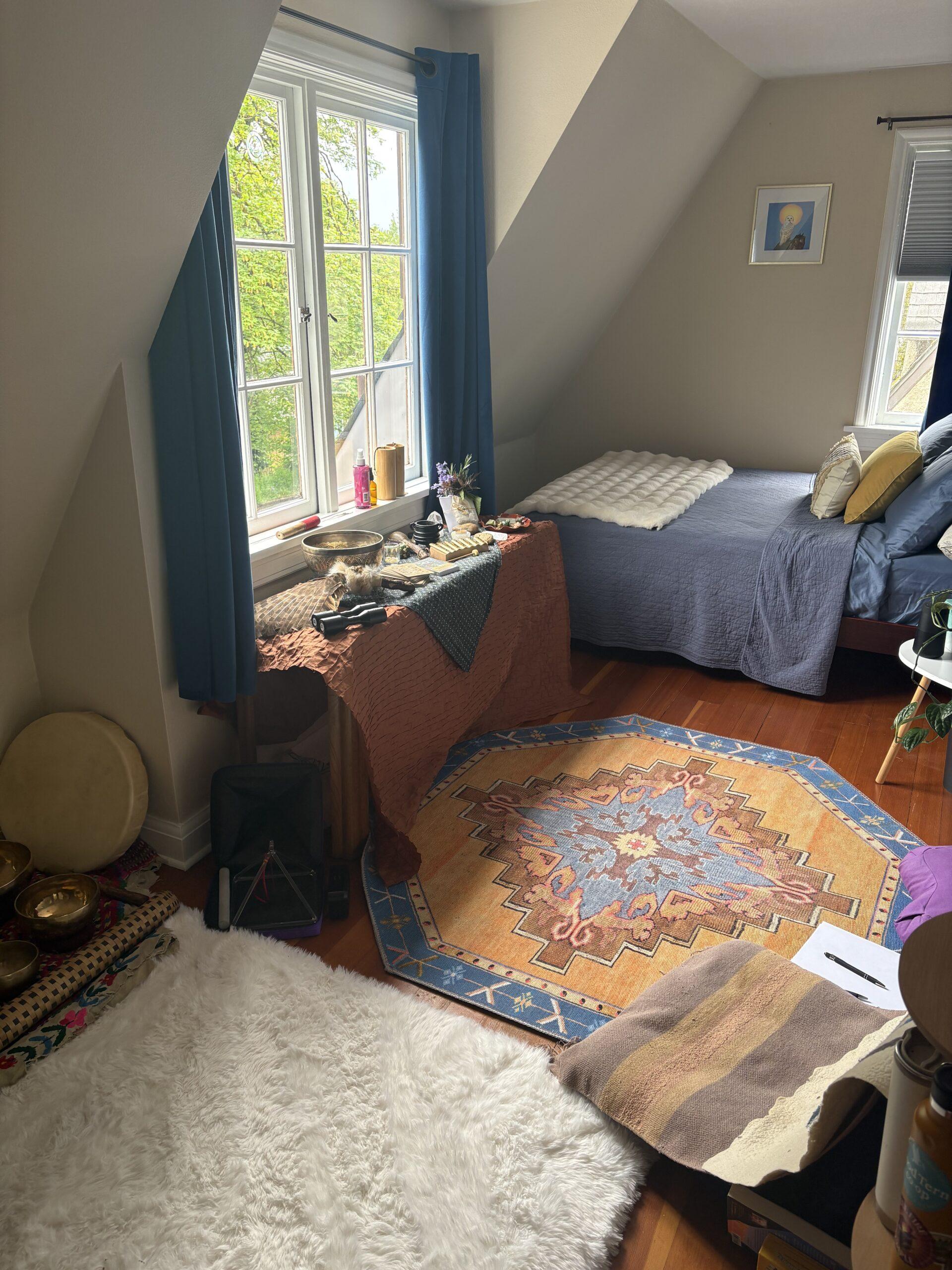 The Winter Room at Ripple Journeywork, a licensed psilocybin service center in Eugene, Oregon